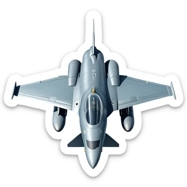 Fighter jet upside down  sticker