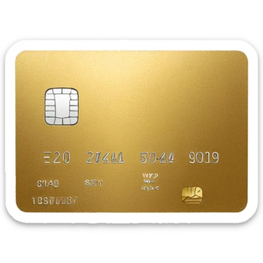 Gold credit card simple sticker