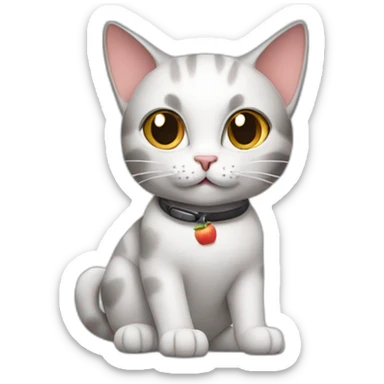 Cat with Airpods and apple watches sticker