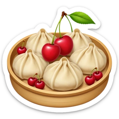 Dumplings with cherries  sticker
