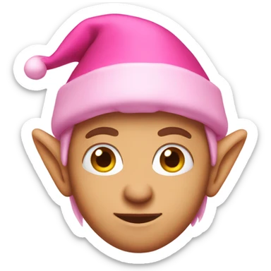 A pink elf sticker