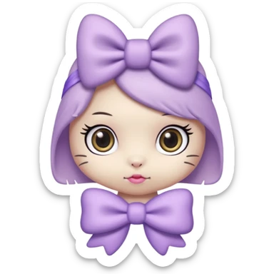 hello kitty in lilac colors sticker