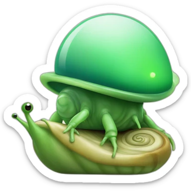 Alien sur un escargot sticker