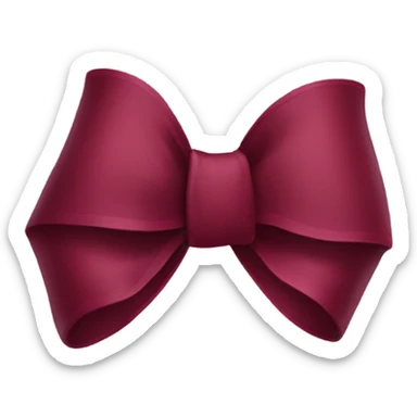 burgundy bow sticker