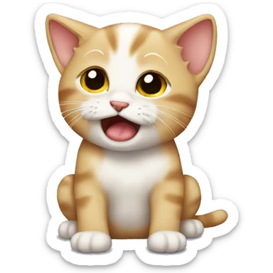 crying kitten sticker