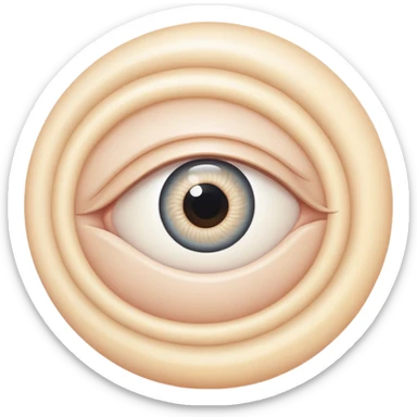 Single eye with spiral dizzy effect sticker