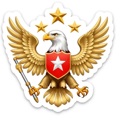 Russian flag, eagle and russian mafia star sticker