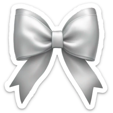 white satin bow sticker