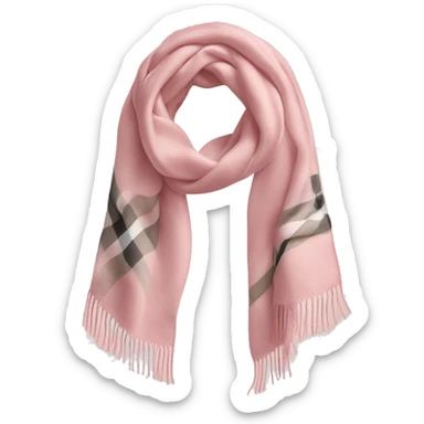 Pastel pink burberry scarf sticker