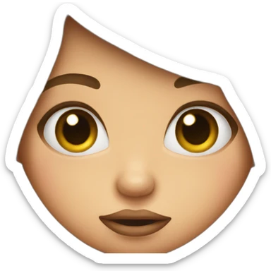 girl holding her cheeks and pouts her lips sticker