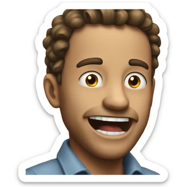 Some one not laughing at joke sticker