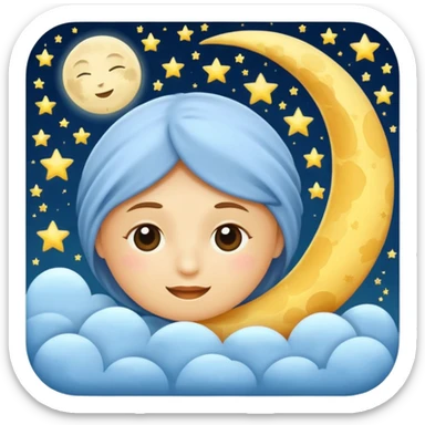 Good night moon in the summer  sticker