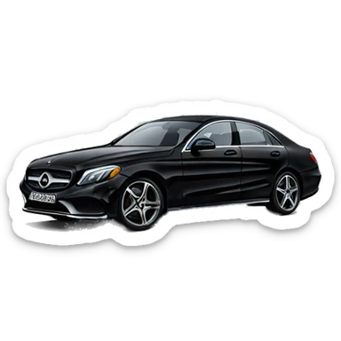 Mercedes black sticker