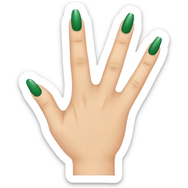 one finger green nail art sticker