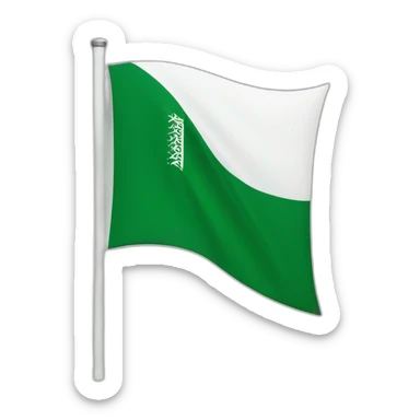 Saudi flag but in white sticker