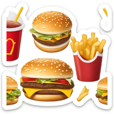 mcdonald's food  sticker