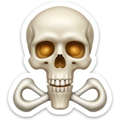can you generate simple emoji about healthy bone sticker