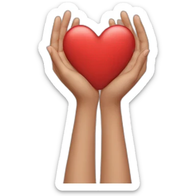 Hands heart sticker