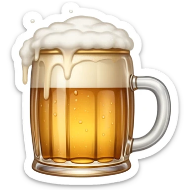 A wobbly tankard overflowing with beer sticker