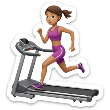 girl running on tredmil sticker