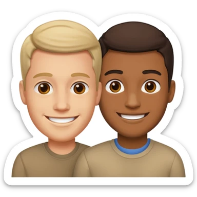 2 men talking sticker