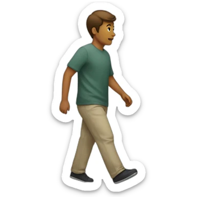 person walking sticker