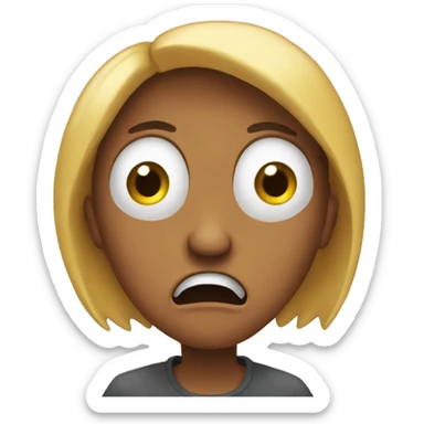 Flabbergasted and scared sticker