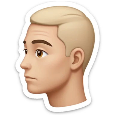 head turned and looking to the side with judgment  sticker