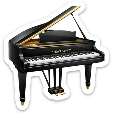 White Piano sticker