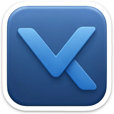 Dark blue checkmark for social media. sticker