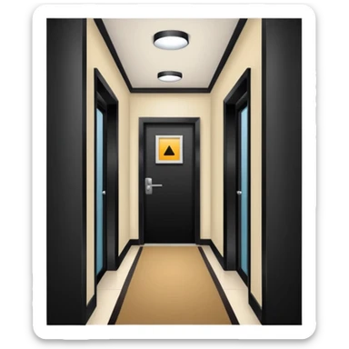 hotel room door modern hallway sticker