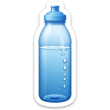 drink bottle, blue, no face sticker