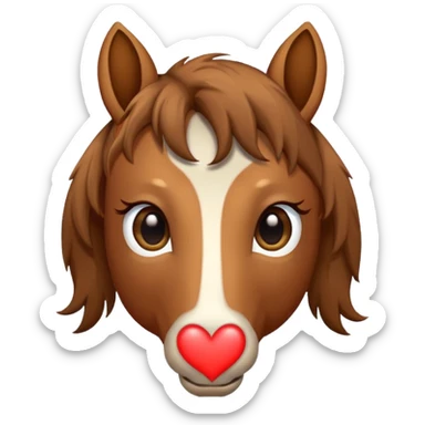 Caballo ojos de corazón  sticker