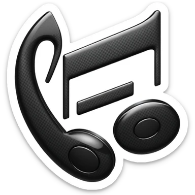 El logo de carbon fiber music  sticker