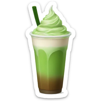 Ice matcha latte sticker
