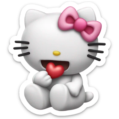 Hello kitty blowing kiss sticker