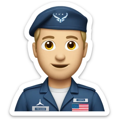United States, Air Force military mechanic Caucasian male sticker