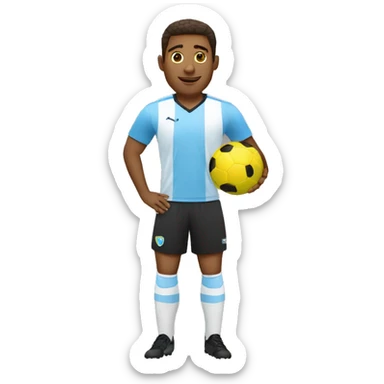 Hombre con pelota de fútbol sticker