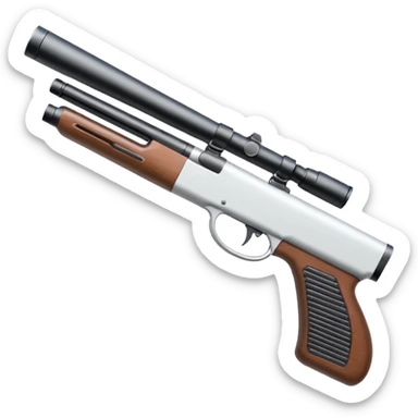 white coloured shotgun spas12 white sticker