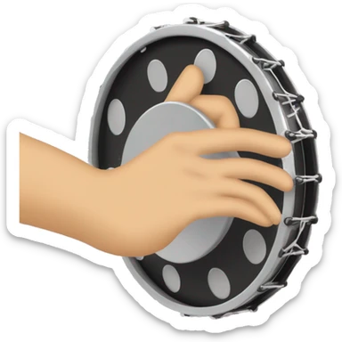 Hand clapping tambourine  sticker