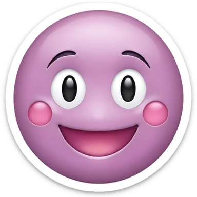 cute mauve smiley face sticker