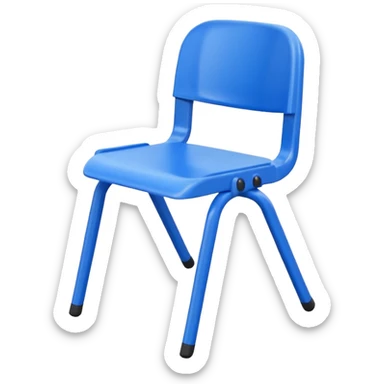 fast blue school plastic chair sticker