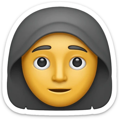 Single dark-gray Roman sanpietrino emoji, minimal and rounded sticker