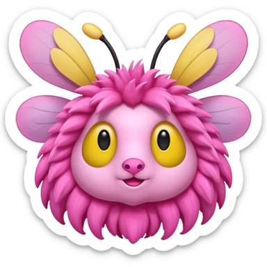 Can you generate a Dryocampa rubicunda a.k.a Rosy maple moth emoji sticker