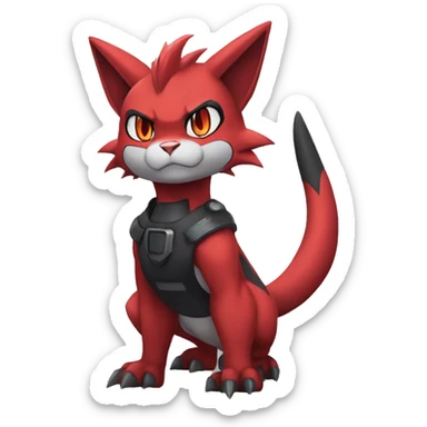  Kawaii Edgy Cool Beautiful Guilmon-Torracat-Zoroark full body sticker