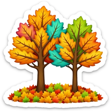
autumn trees sticker