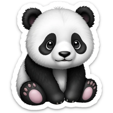 Cute panda bear sticker