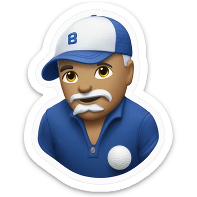 Badge ✝️, golf and blue  sticker