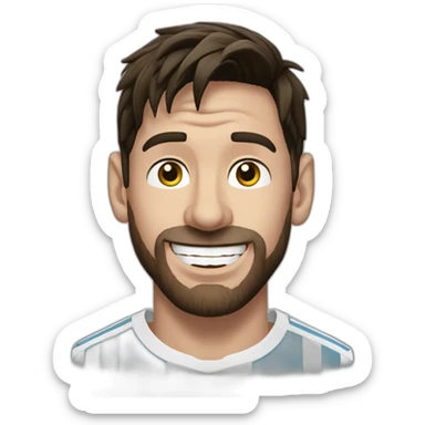 Leonel Messi festejando sticker