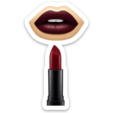 Luxury dark red lipstick  sticker